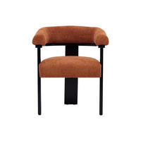 STUHL - 64 cm x 60 cm - stoff - schwarz, terracotta Livelia - Dunkelorange, Textil (64/78/60cm) - Vente-Unique