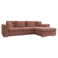 ECKSOFA Diana Cord, Seite: Rechts - Rosa, Holz/Textil (280/160cm) - MIRJAN24