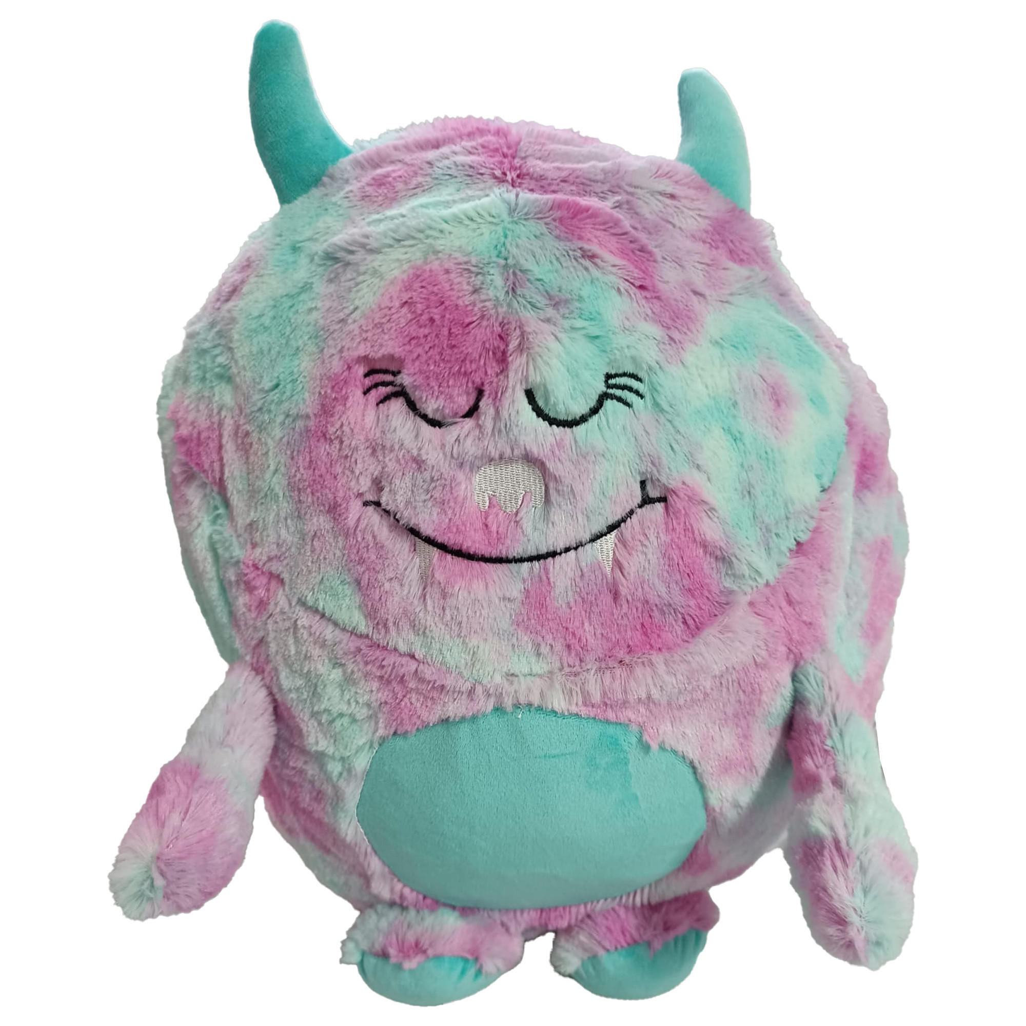KUSCHELKISSEN Monster 45 cm Plüsch Kissen Bunt - Hellblau, Textil (40/45cm) - TiborTex