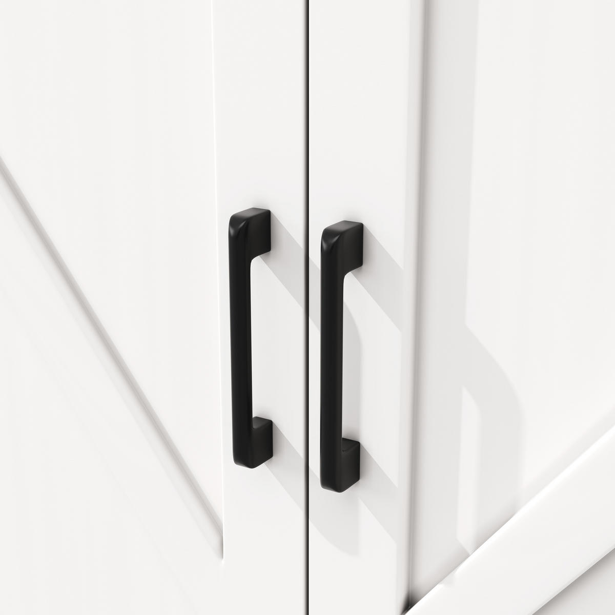 GESCHIRRSCHRANK aus MDF 80x40x180cm in Weiß mit Anti-Kipp-Vorrichtung - Weiß, Holzwerkstoff (80/180/40cm) - Modfu