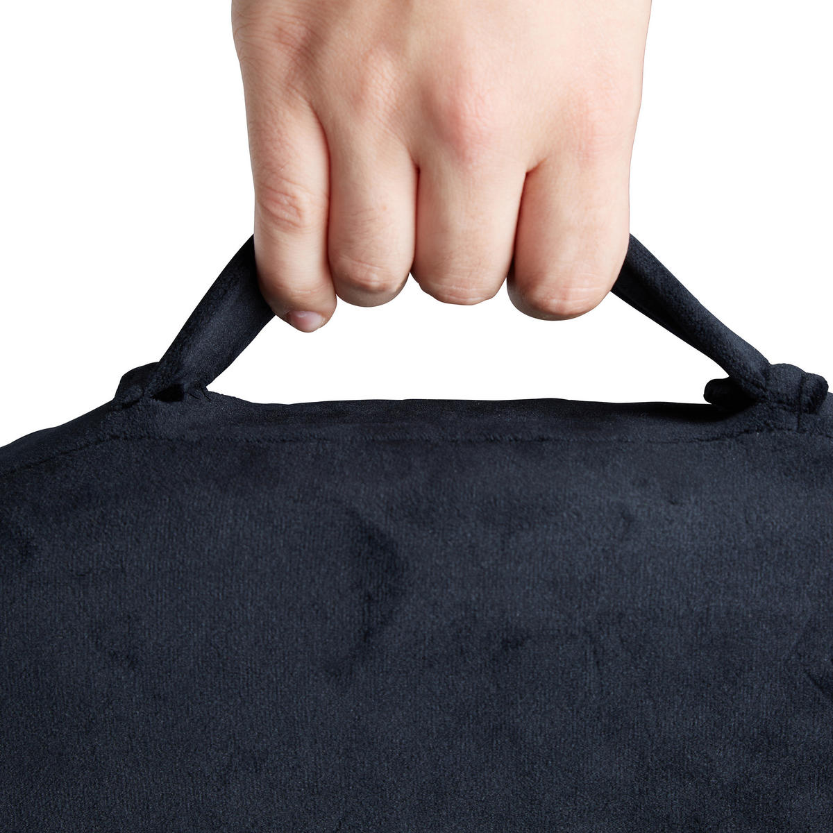 SITZKISSEN - Schwarz, Kunststoff/Textil (36/46/7cm) - Relaxdays