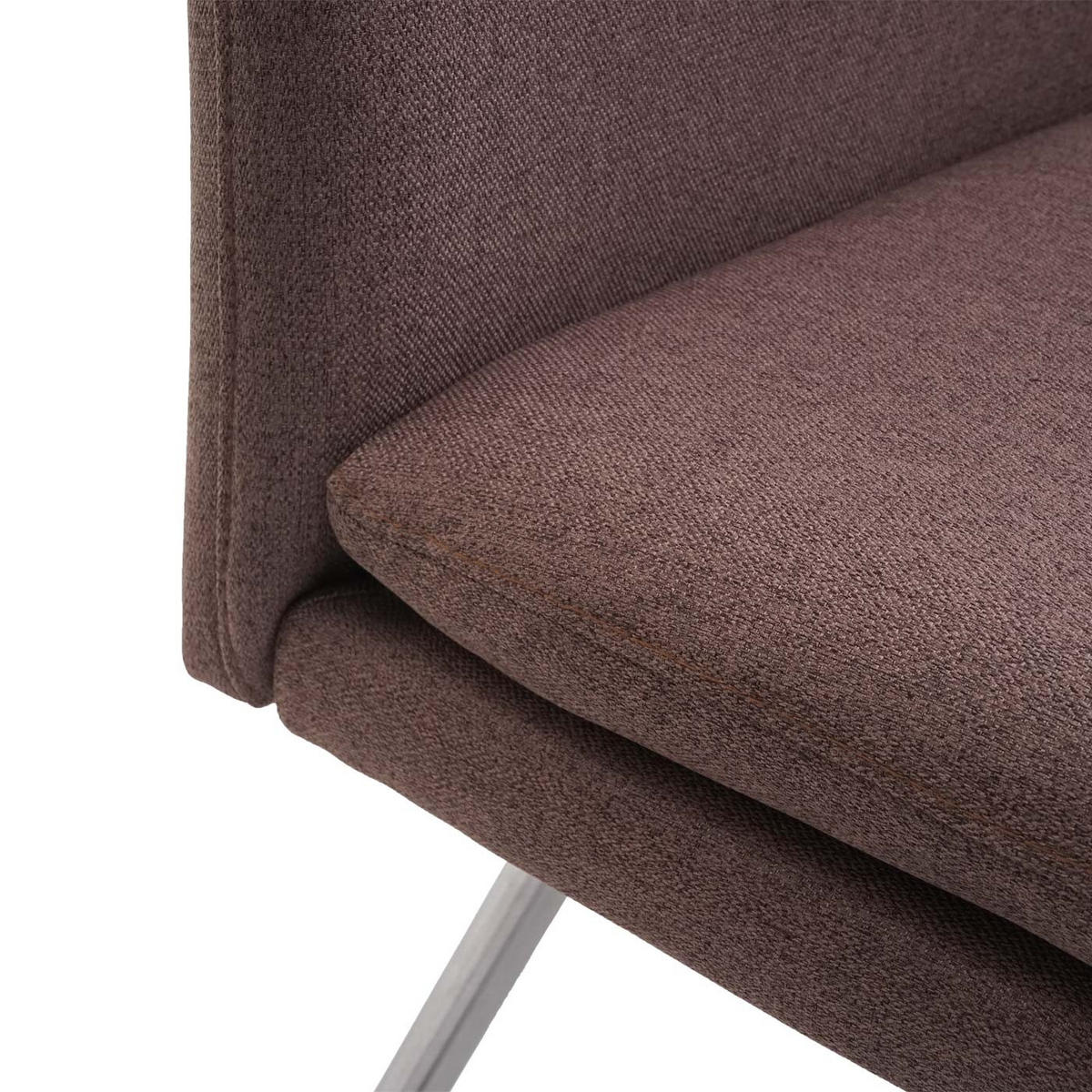 SITZBANK Braun, Silber - Silberfarben/Braun, Textil (180/90/59cm) - MCW