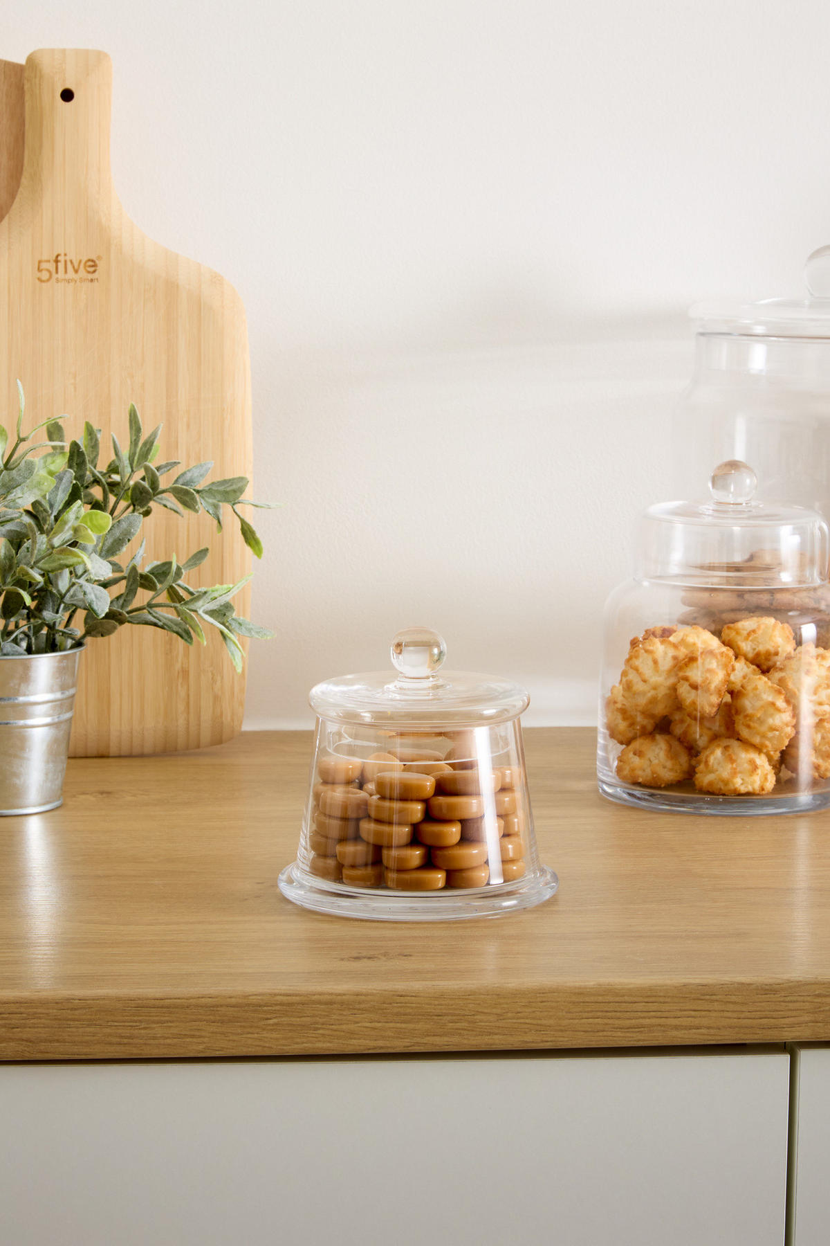 GLASBEHÄLTER für Süßigkeiten 400 ml 12,5/12,5/12 cm - Transparent, Glas (12.5/12/12.5cm) - 5five Simply Smart