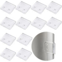 DUSCHVORHANG-CLIPS 12er-Set selbstklebend U-förmig 5 x 4,5 x 1 cm ohne Bohren - Transparent, Textil (4.5/1/5cm) - MCBOSON