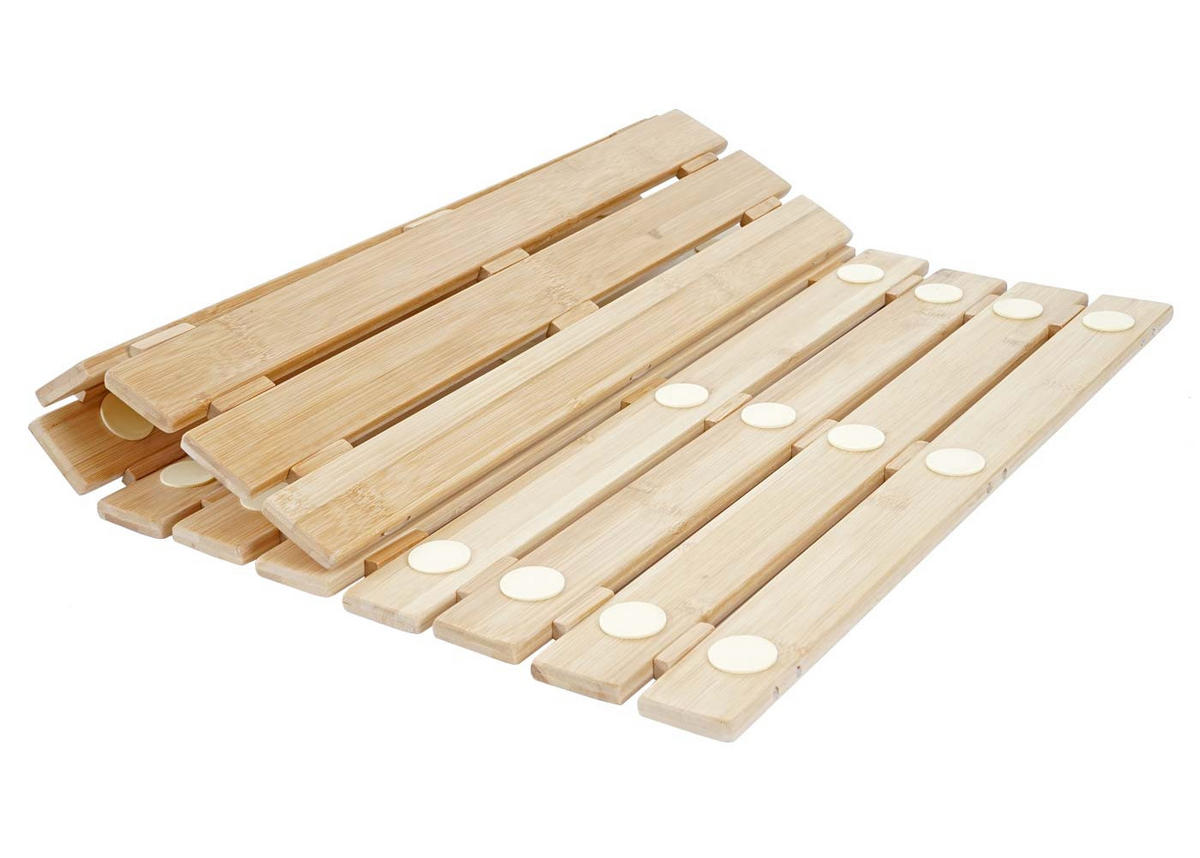 BADEMATTE Braun - Braun, Holz (60/50cm) - MCW
