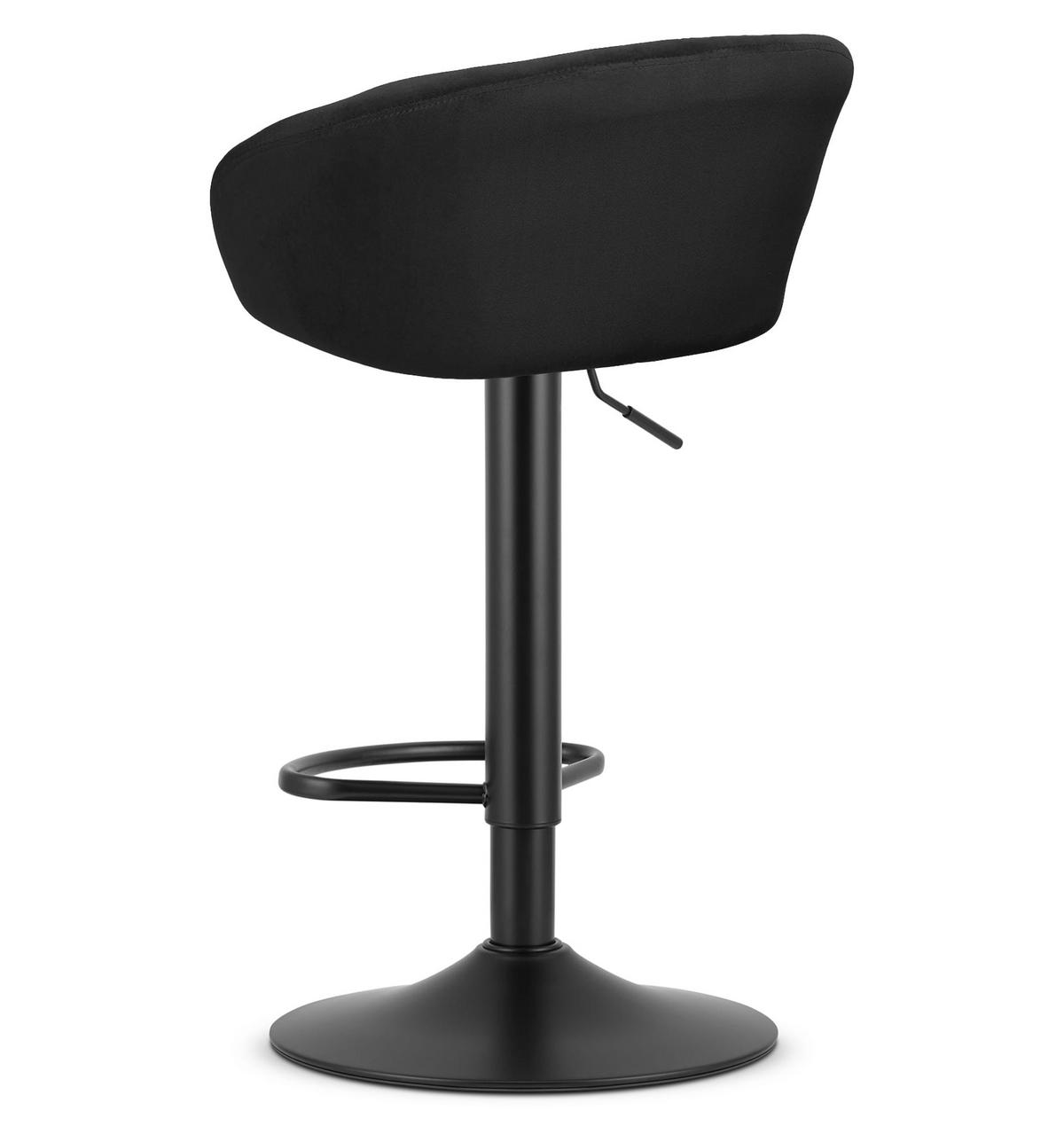 BARHOCKER 2-er Set EAST schwarzer Sitz, schwarze Basis - Schwarz, Textil (53/103/46cm) - Valora