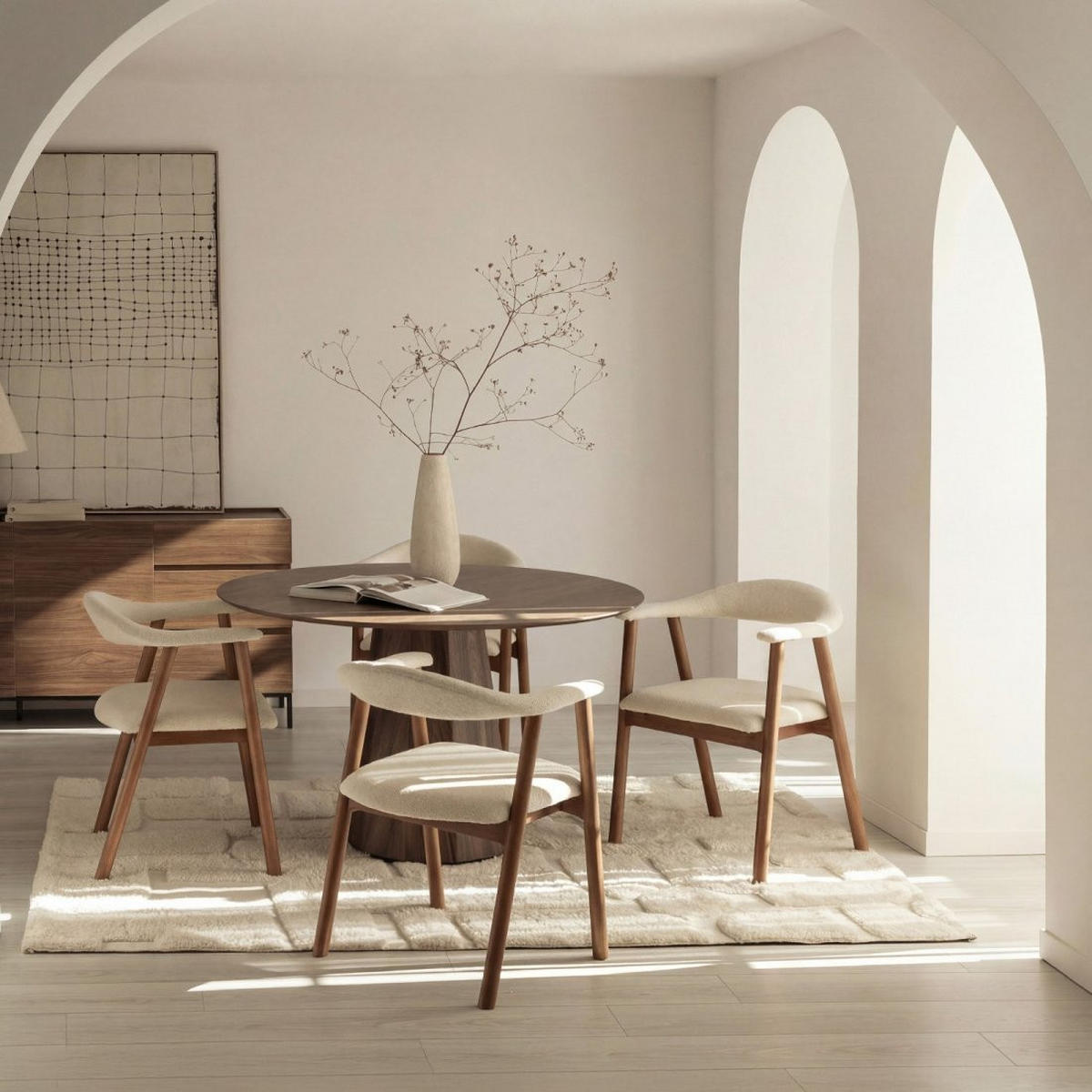 ESSZIMMERSTUHL Noor Beige 58 cm x 79 cm - Beige, Textil (58/79/54cm) - Klast Home