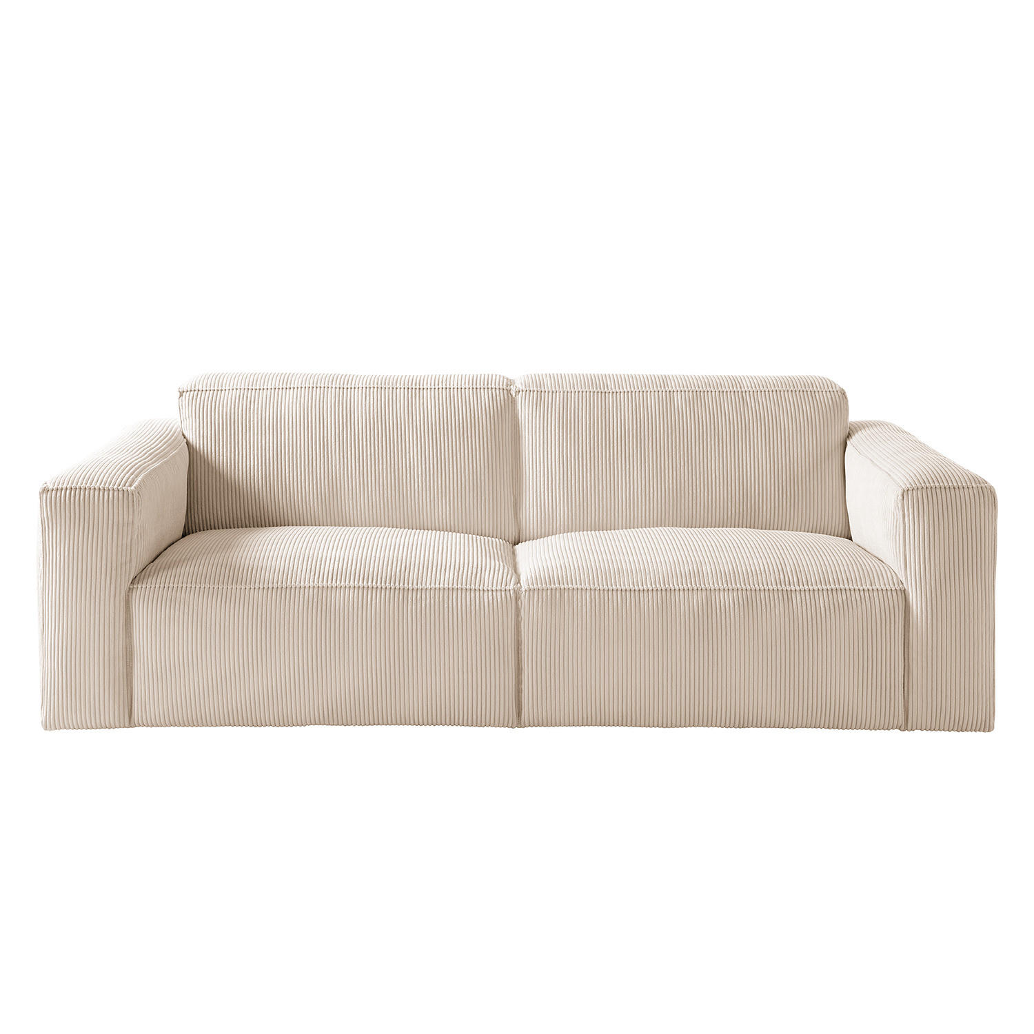 3-SITZER SOFA - Creme/Schwarz, Textil (240/75/96cm) - home24