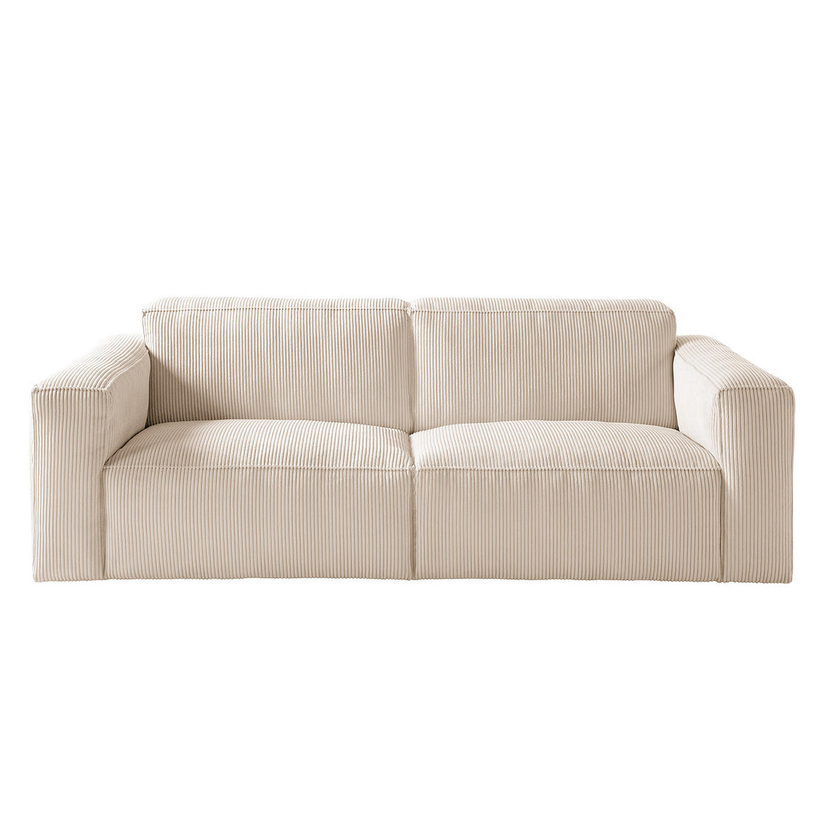 3-SITZER SOFA - Creme/Schwarz, Textil (240/75/96cm) - home24