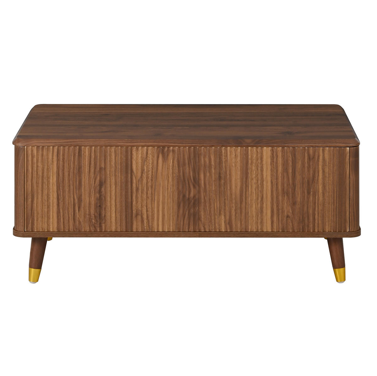 COUCHTISCH 97/52/56,5 cm nussbaum aus MDF höhenverstellbar - Walnussfarben, Holzwerkstoff (97/52/56.5cm) - OKWISH