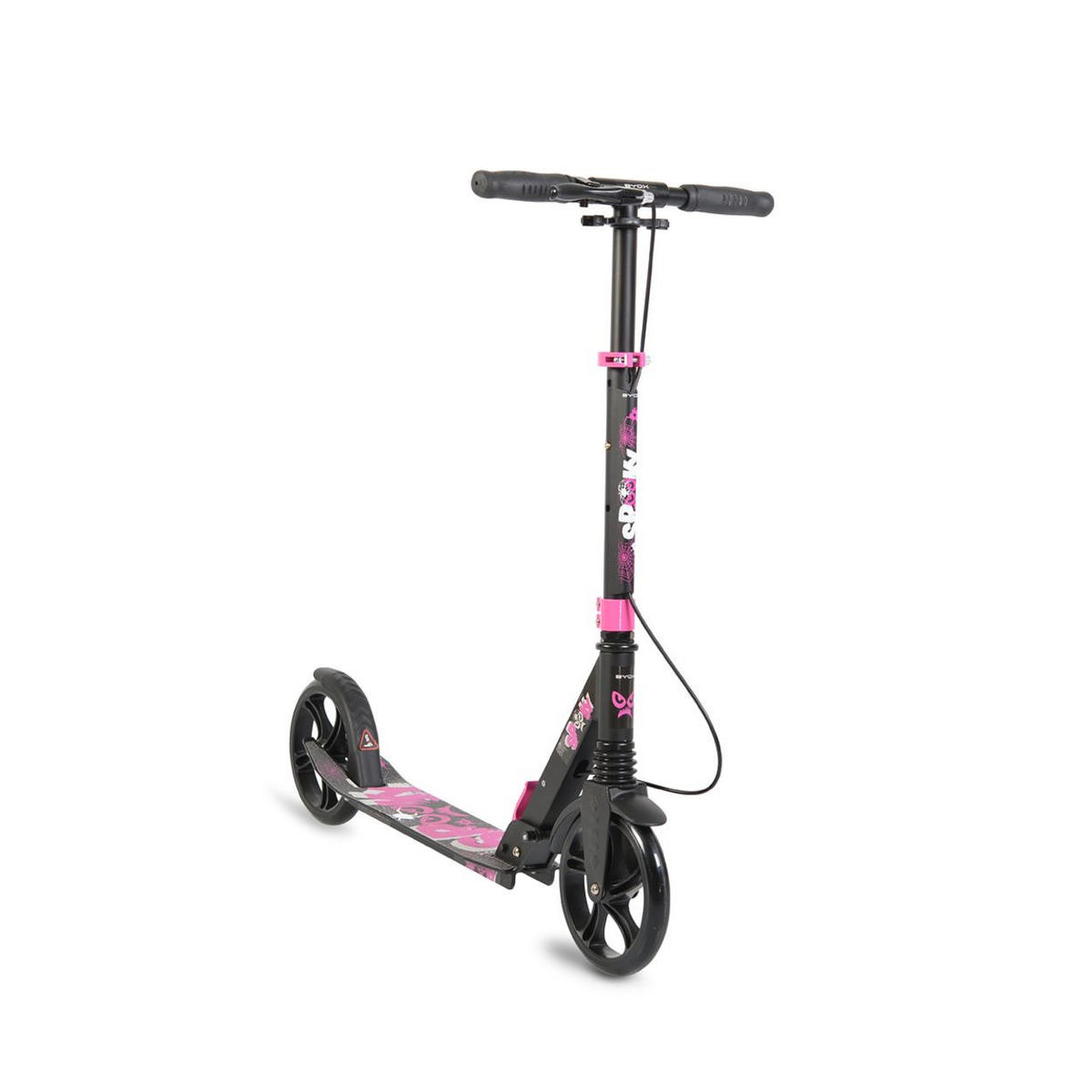 KINDERROLLER Spooky klappbar pink bis 100 kg, Bremse, Stoßdämpfer vorne, ABEC-7 - Rosa, Metall (85/40/95cm)