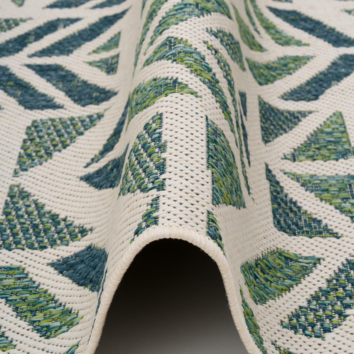 IN- UND OUTDOOR TEPPICH CARPETTO VINTAGE - Türkis, Textil (120/170cm) - Pergamon
