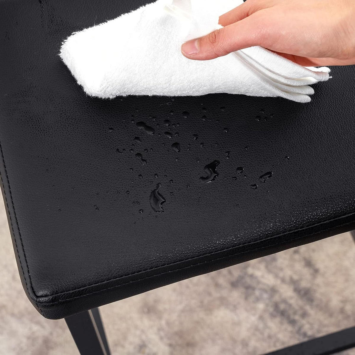 BARHOCKER 2er-SET Schwarz Barstuhl Küchenhocker - Schwarz, Holz (40/63/28cm) - Hoobro