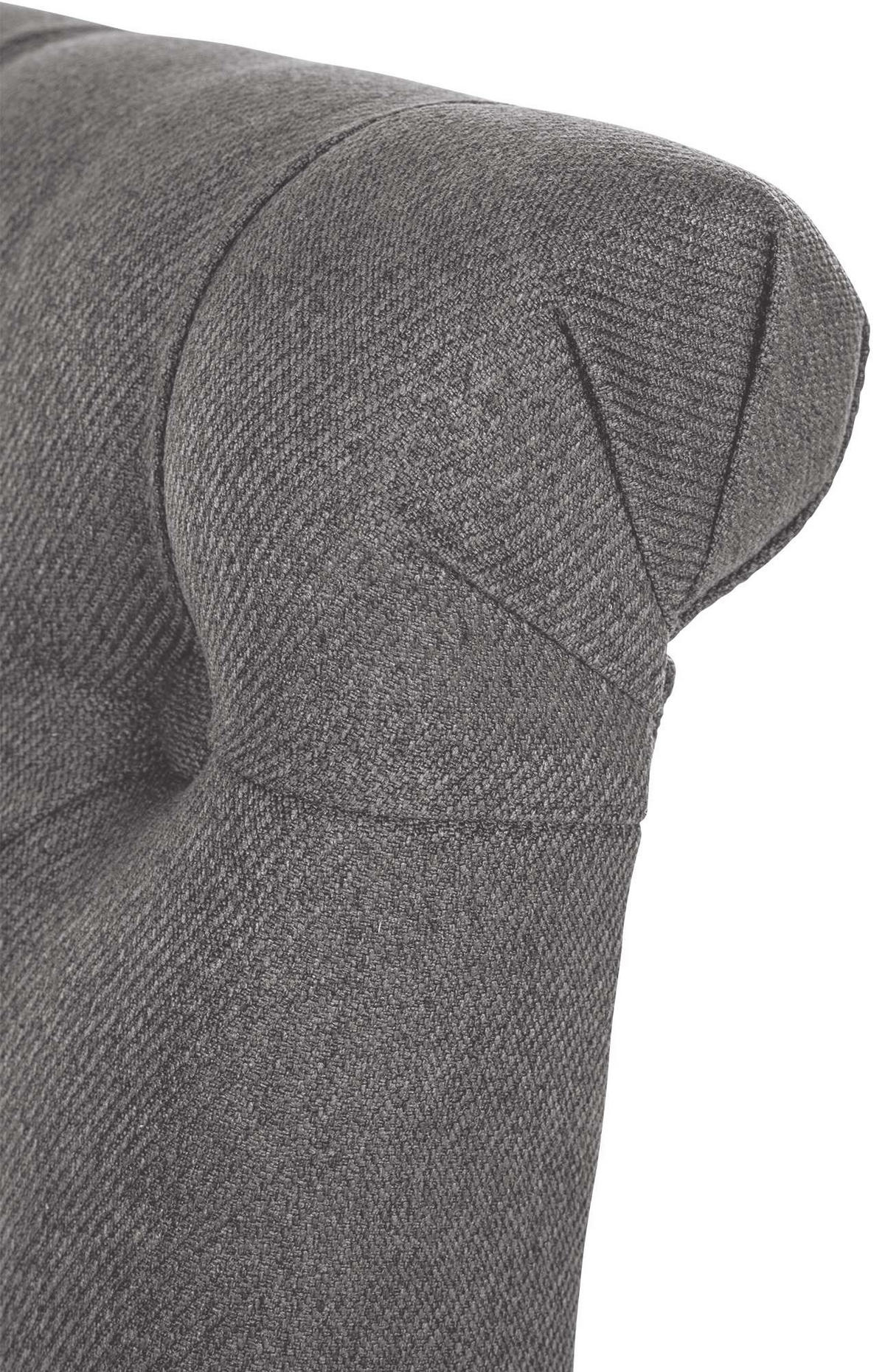 STUHL Stoff grau - Walnussfarben/Grau, Holz/Textil (45/98/63cm) - CLP