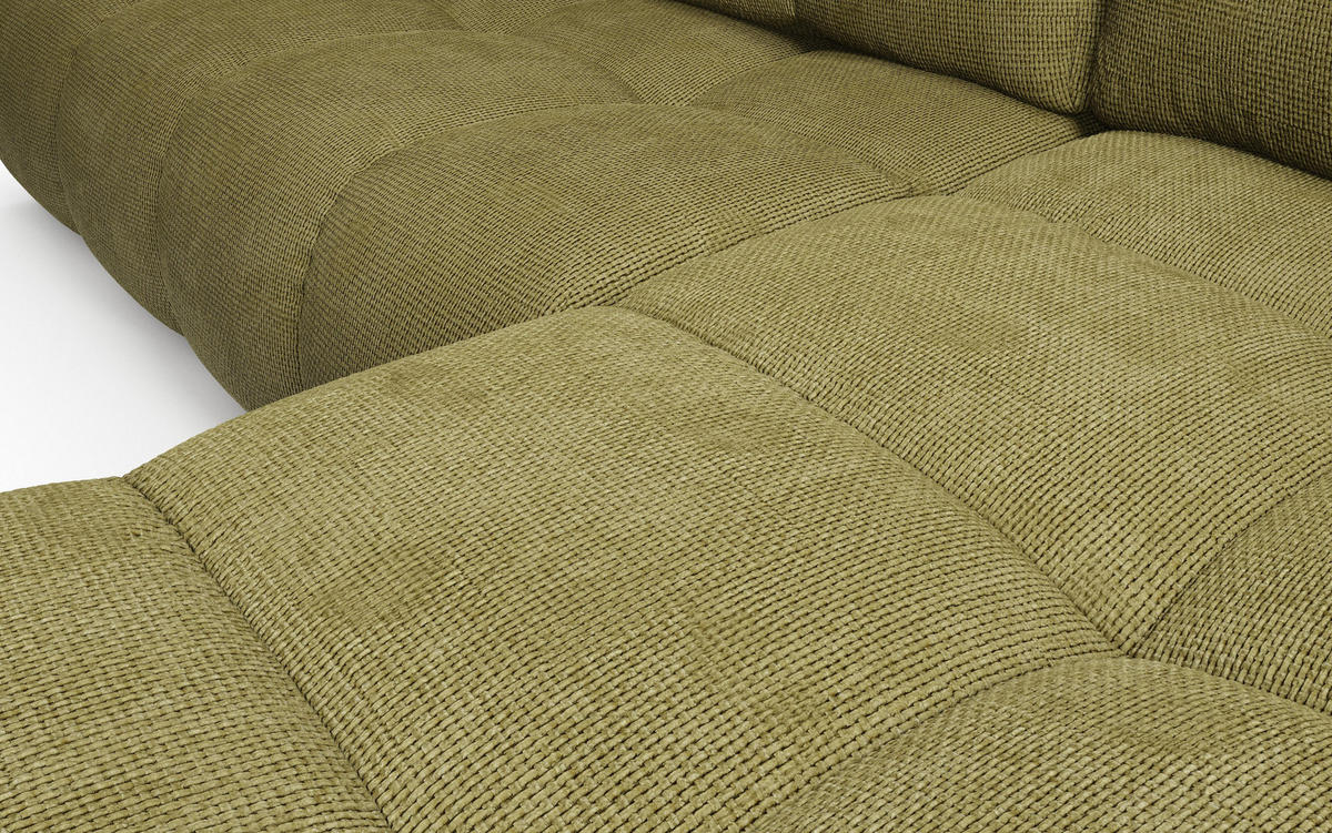 ECKSOFA DUCA R-S Grün Chenille mit Schlaffunktion - Grün, Holz (266.5/266.5cm) - MASSENO