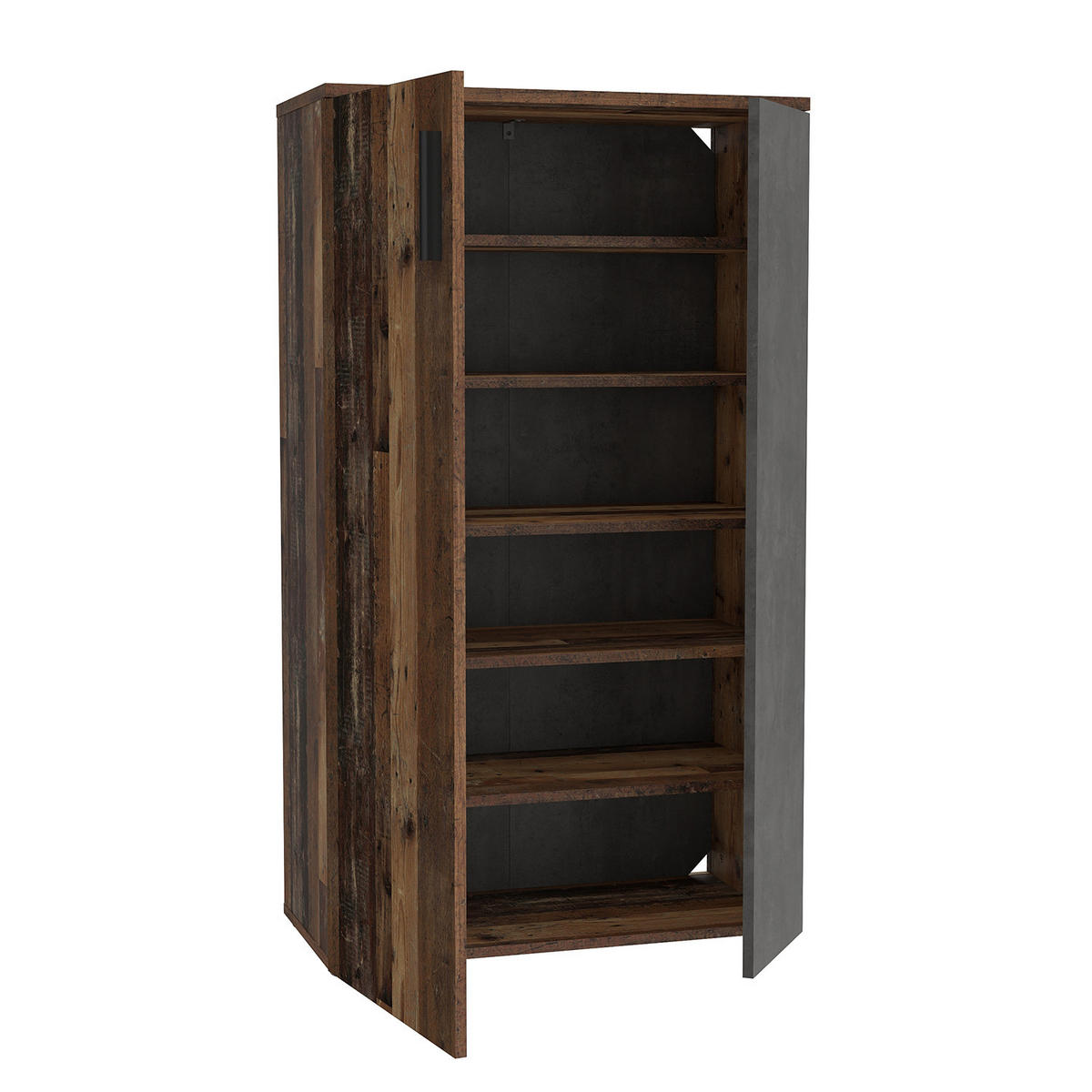 SCHUHKOMMODE - Anthrazit/Schwarz, Holzwerkstoff/Kunststoff (69/120/34cm) - home24