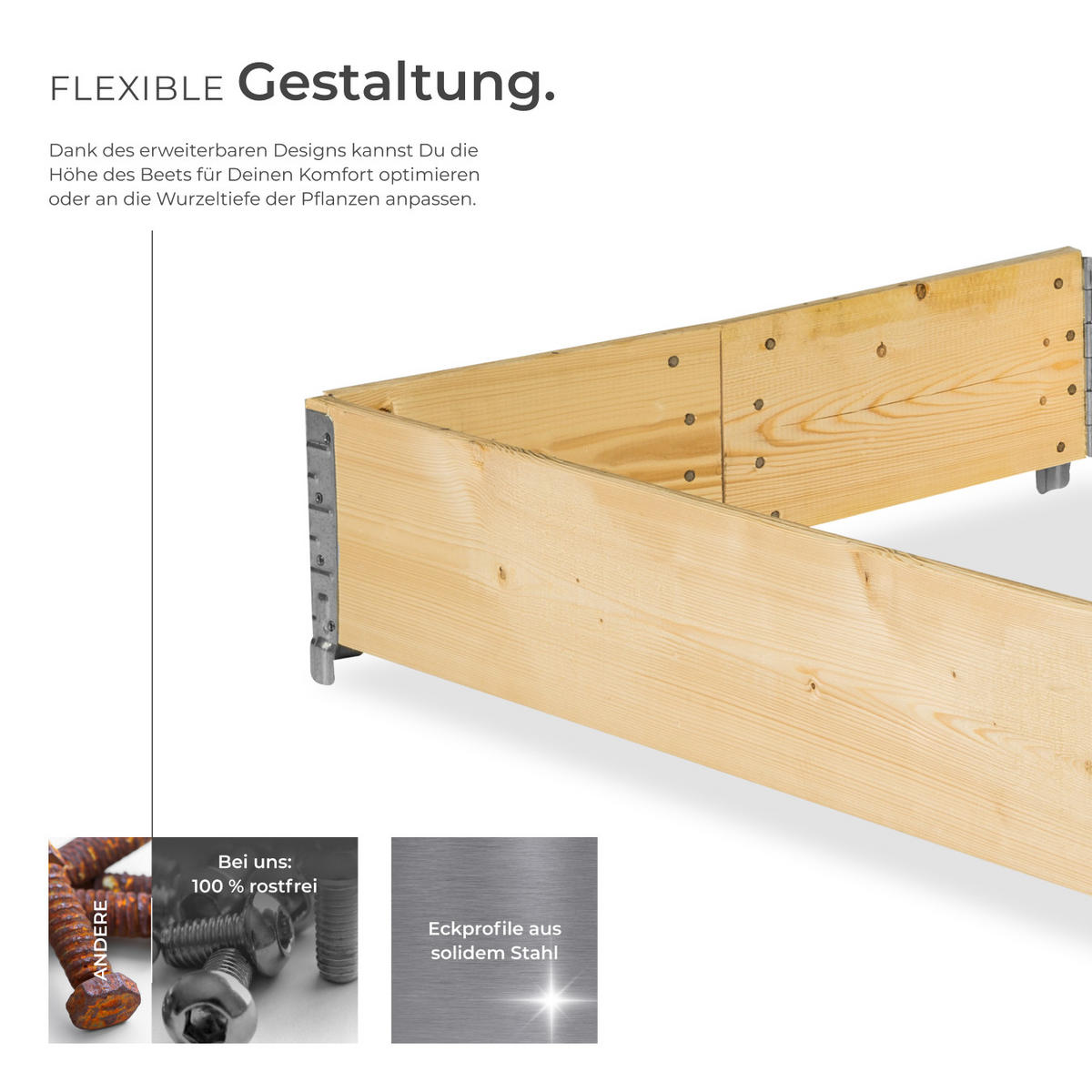 HOCHBEET 1er Set, 120 x 80 x 19 cm, holzdekor - Eiche Artisan, Holz (80/19/120cm) - tectake