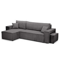 ECKSOFA Klara Braun - Braun, Textil (244/83/142cm) - Pillovely