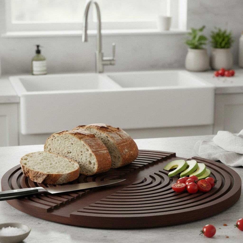 Thumbnail - Home Styling Collection Schneidebrett, Dunkelbraun, Holz, 33x48.5 cm, Küchenzubehör, Schneidebretter