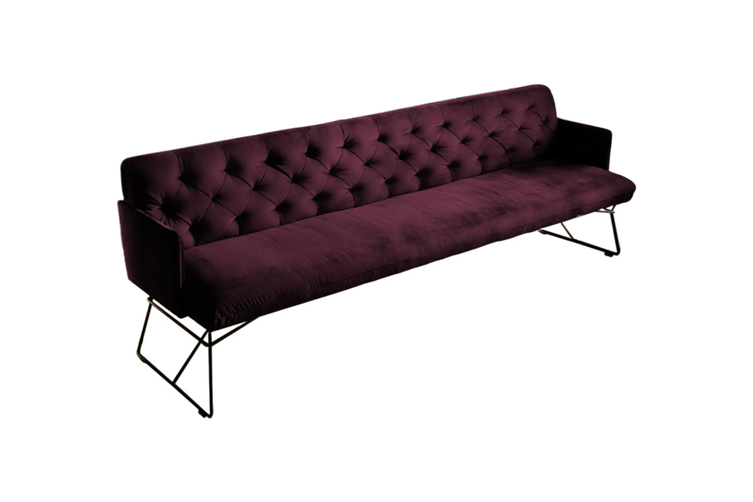 ESSZIMMERBANK CHARME Violett Velvet - Violett, Textil (186/85/68cm) - KAWOLA