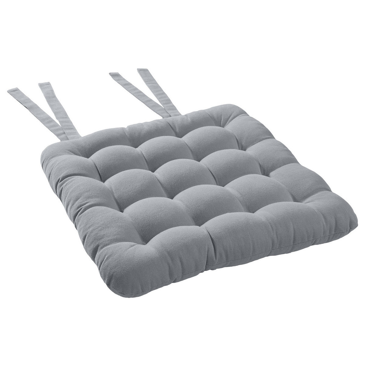 STUHLKISSEN Solid 35x37 cm - Grau, Textil (37/35cm) - Butlers