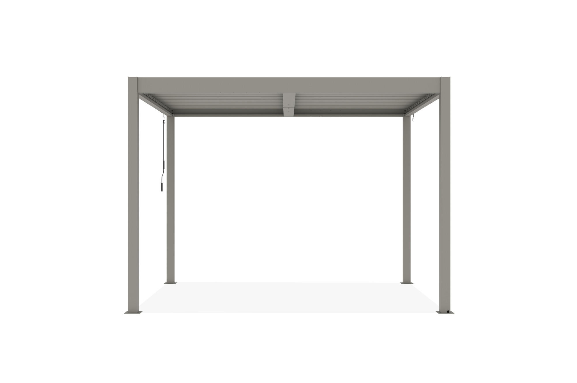 PERGOLA bioklimatisch freistehend Piana taupe 3x2,5m Aluminium - Taupe, Metall (304/218/255cm) - Cazeboo