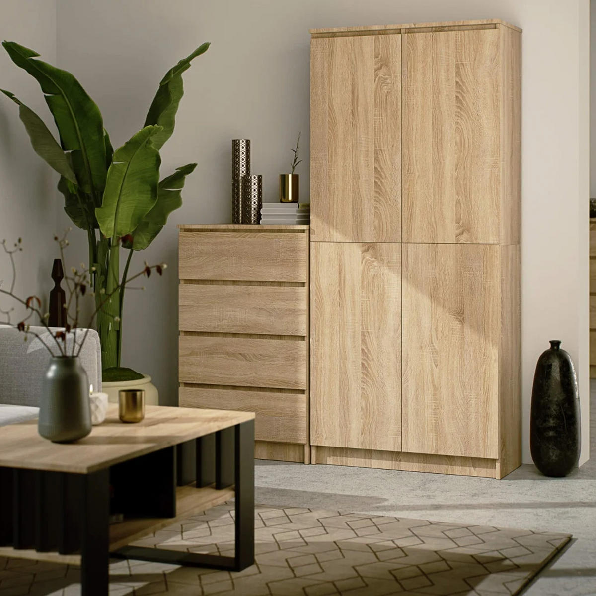 STANDREGAL Eiche Sonoma 180/80/35 - Sonoma Eiche, Holzwerkstoff (80/180/35cm) - RAUMHIRSCH FURNITURE