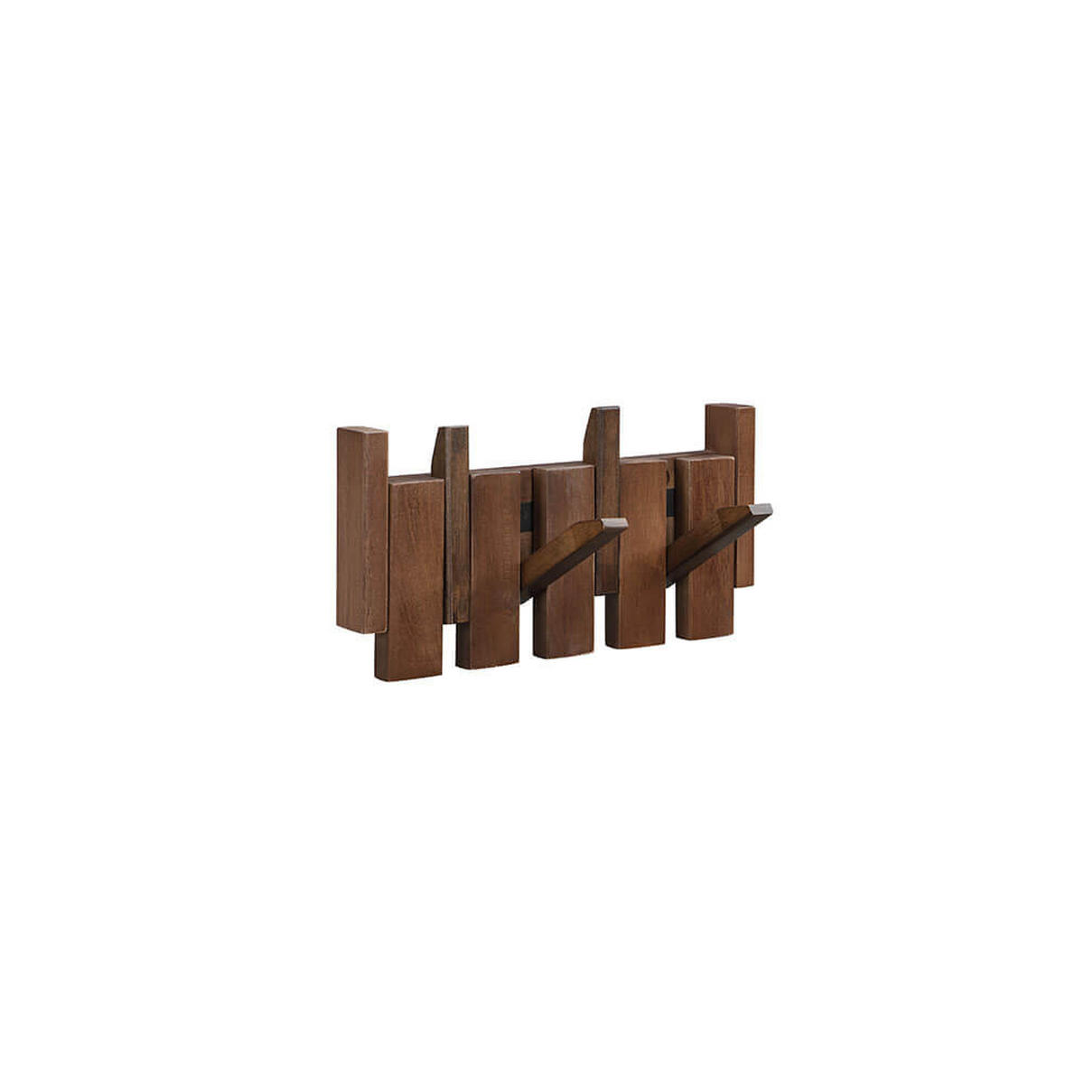GARDEROBENLEISTE PORTE Nussbraun - 32 x 15 cm - Dunkelbraun, Holz (32/15/3.5cm) - Home Deluxe