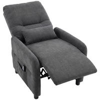 MASSAGESESSEL Polyester Dunkelgrau - Dunkelgrau/Schwarz, Holzwerkstoff/Kunststoff (87/100/77cm) - HOMCOM