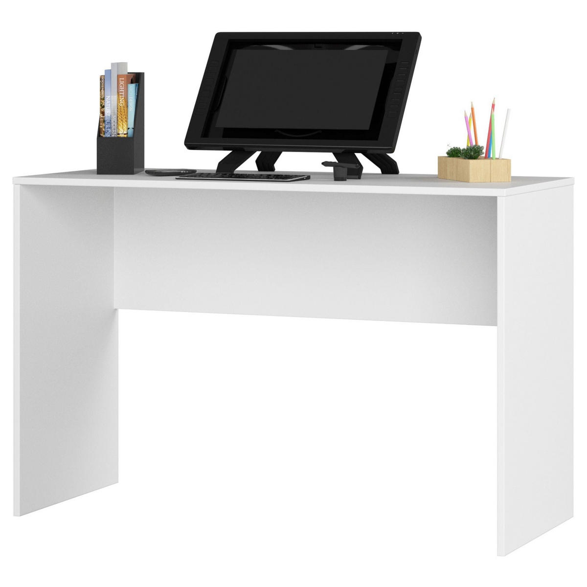 SCHREIBTISCH Weiß 79/120/50 - Weiß, Holzwerkstoff (50/120/79cm) - RAUMHIRSCH FURNITURE