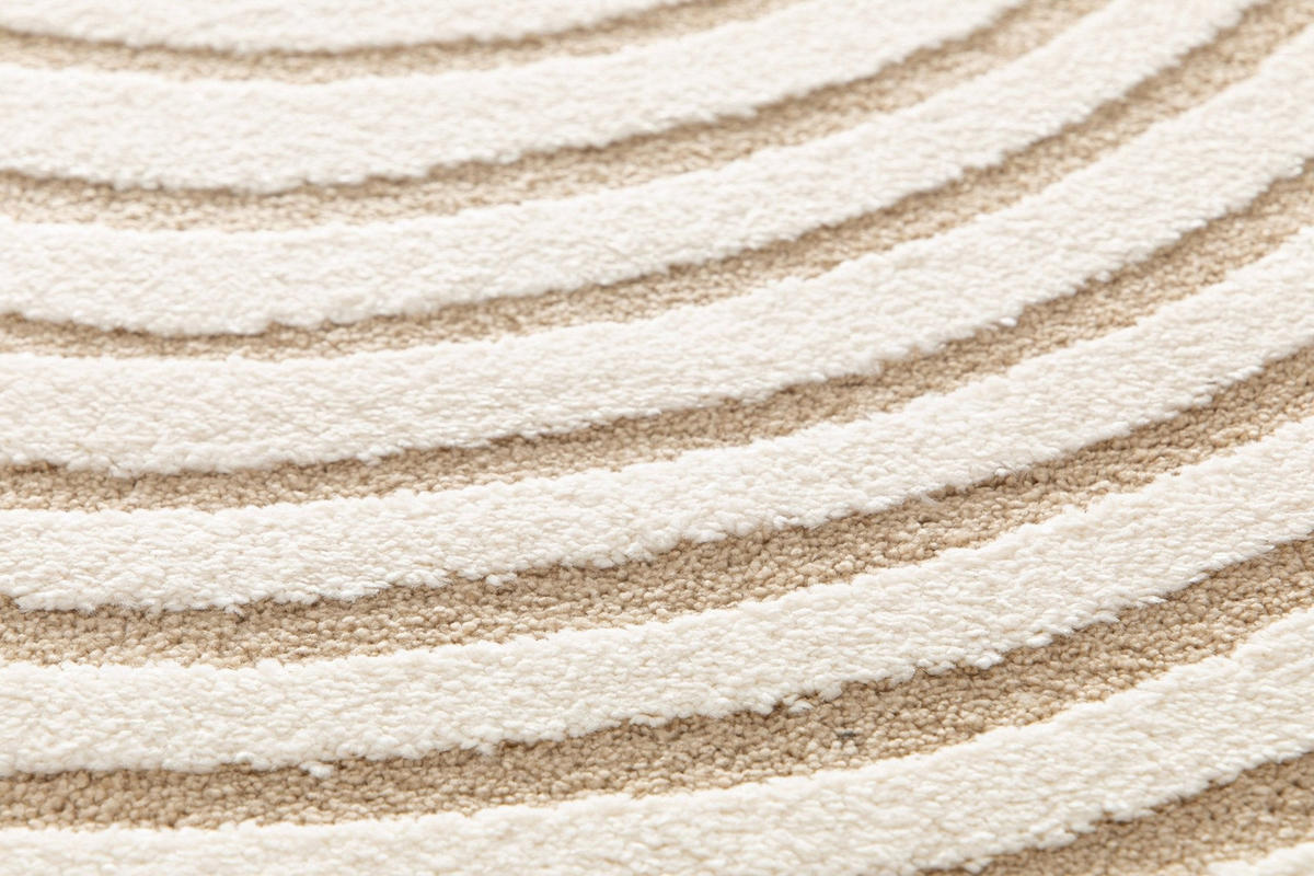 TEPPICH sehr weich mit Relief-Effekt beige - Beige, Textil (160/230cm) - AFK Living
