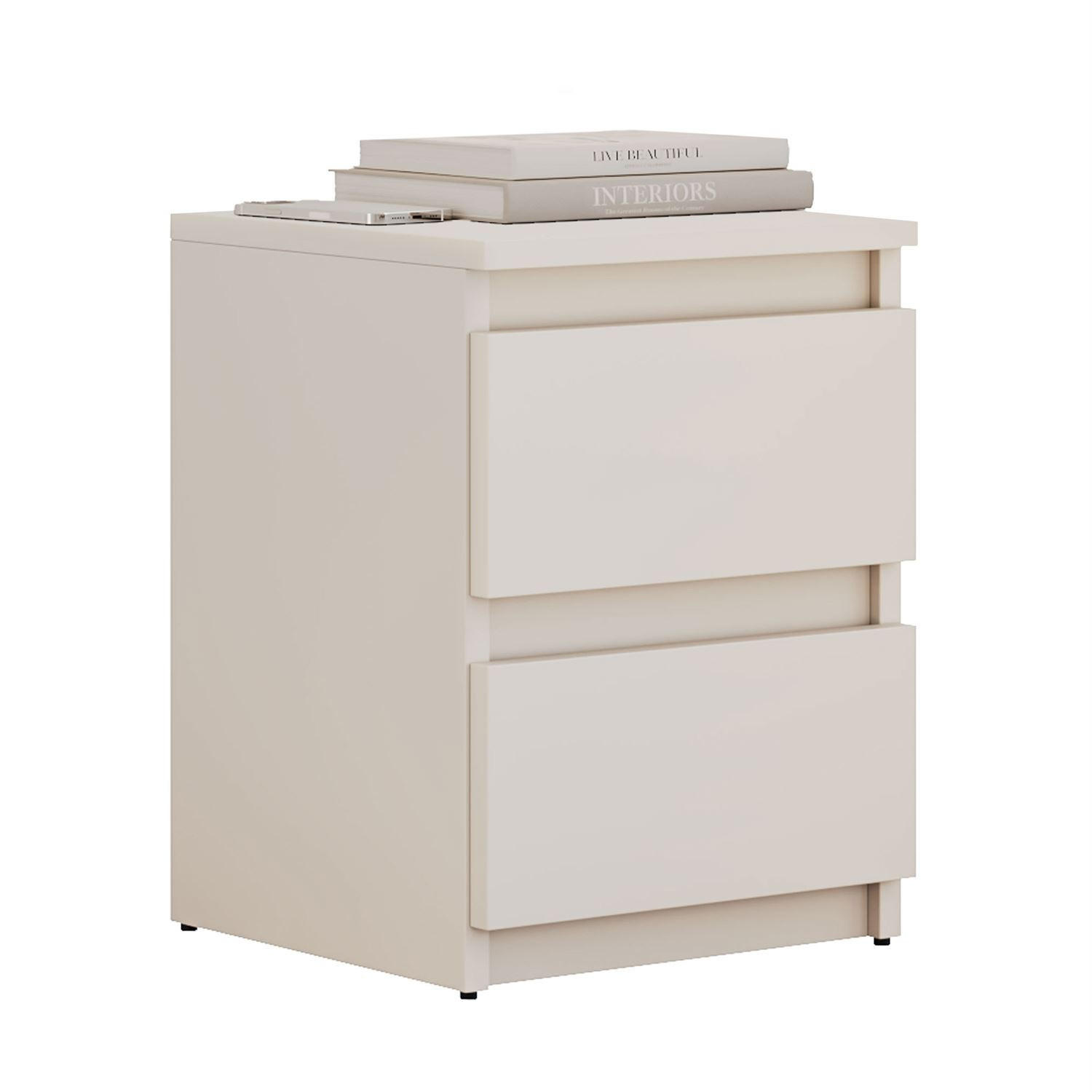 Nachttisch HANA M2 Kaschmir - Kaschmir, Holzwerkstoff (30/40/30cm) - Lookway