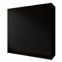 SCHRANK Schwarz 200 ALA Ohne Spiegel Ohne Griffe - Schwarz, Holzwerkstoff (200/200/51cm) - Sepro Meble