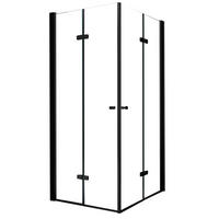 DUSCHKABINE CLAP Schwarz 90 x 90 x 195 cm 8 mm ESG - Schwarz, Glas (90/90/195cm) - Glasdeals