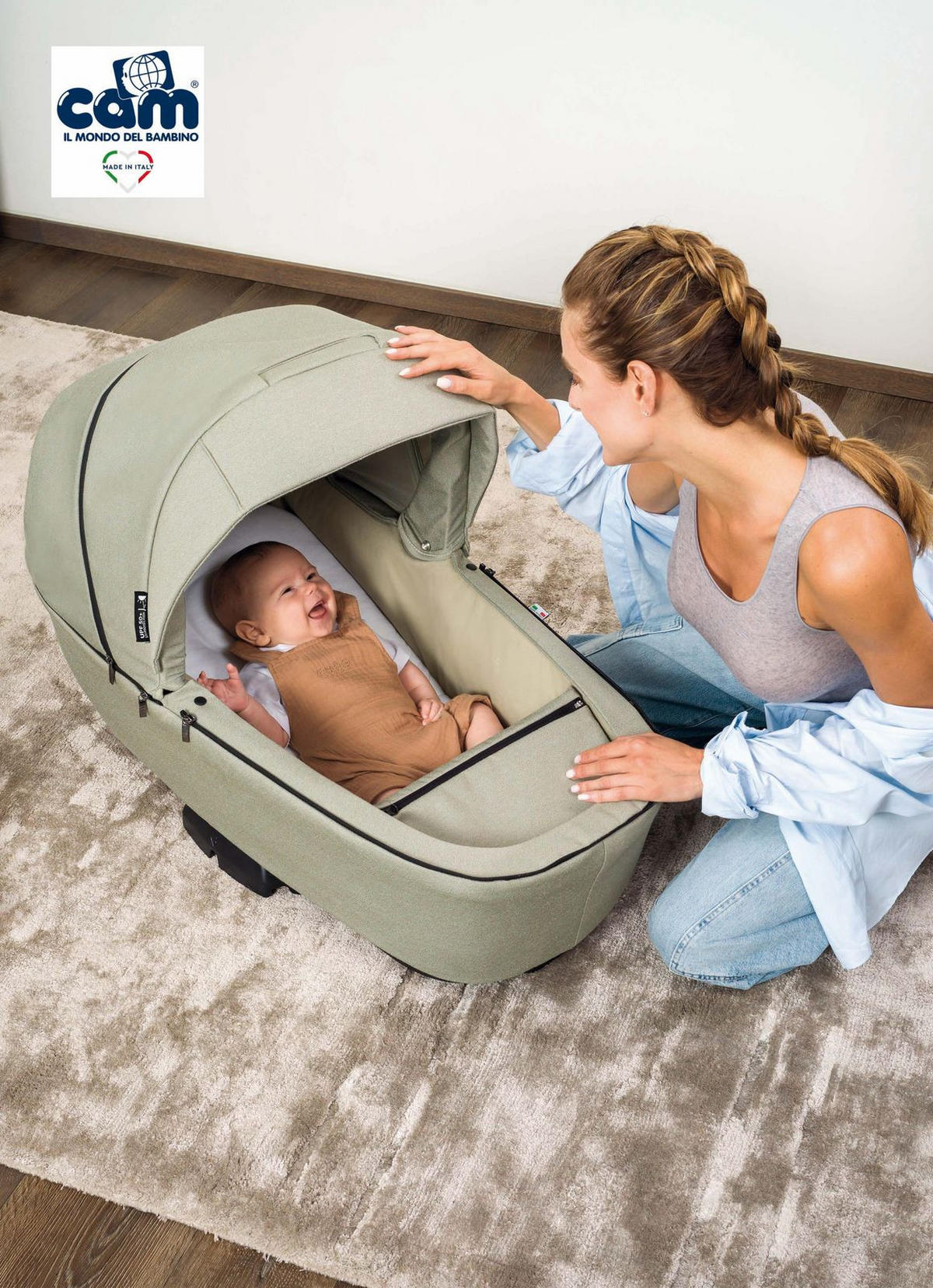 BABY-MATRATZE atmungsaktiv Simply - Weiß, Kunststoff/Textil (380/820cm) - Cam il Mondo del Bambino S.p.A.