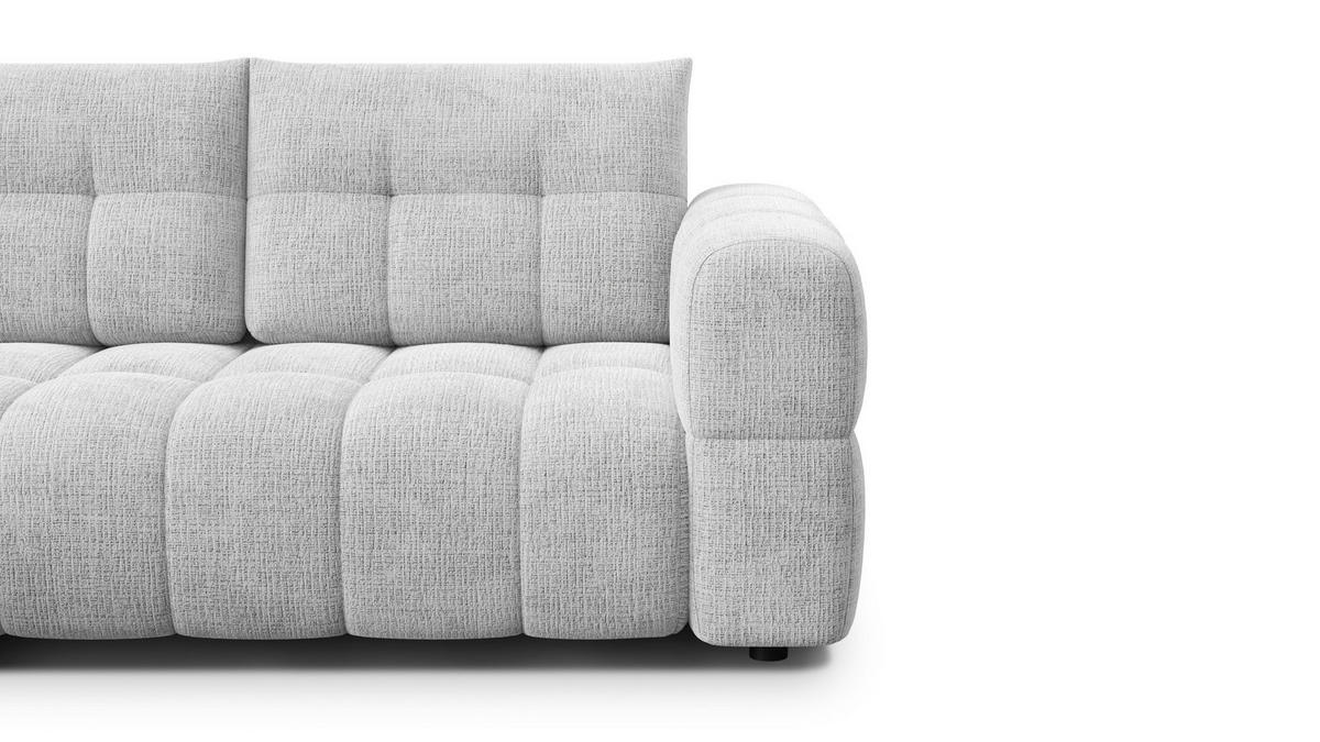 ECKSOFA CLOUDI 4-Sitzer links, hellgrau - Hellgrau/Schwarz, Holz/Textil (294/160cm) - Courtois Laville