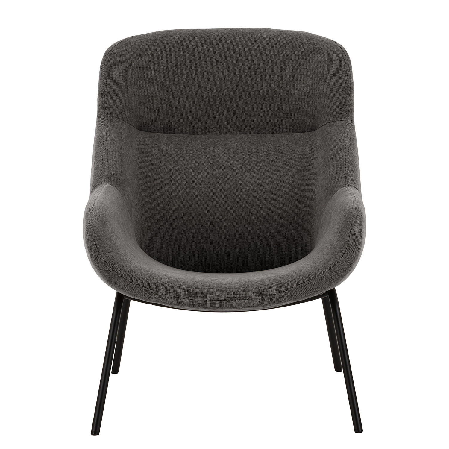 SESSEL - Dunkelgrau/Schwarz, Textil (73/102/92cm) - home24