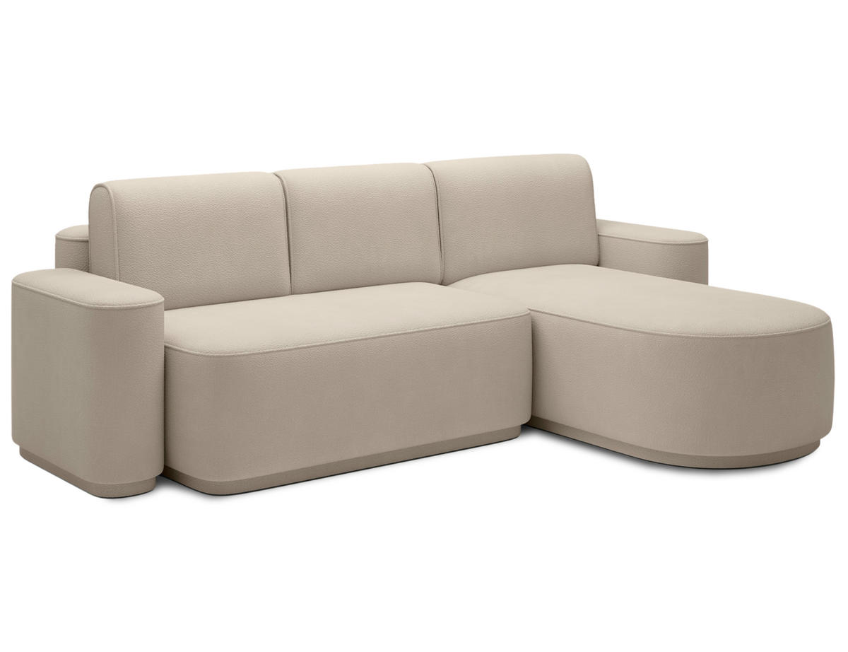 ECKSOFA RUMA - Beige (Amore 18) - Beige, Holzwerkstoff (285/180cm) - Möblo