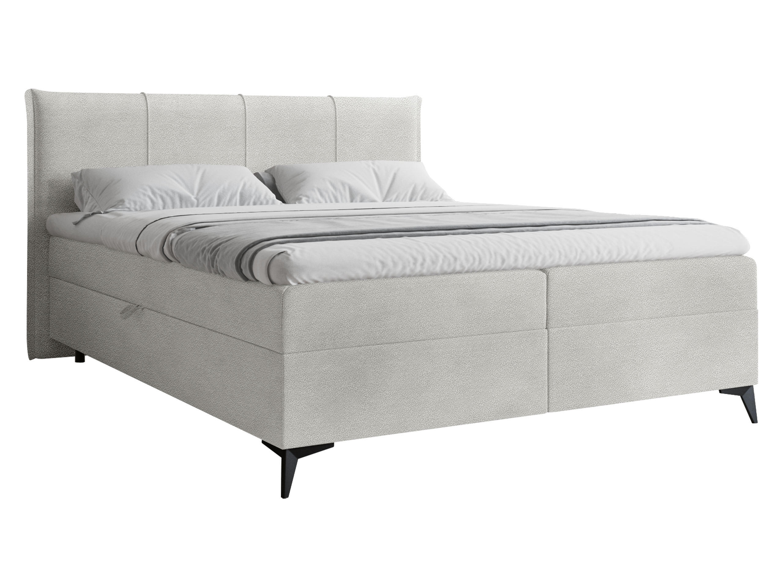 BOXBETT Eco Bis - H3 - Hellgrau/Schwarz, Holz/Holzwerkstoff (180/200cm) - MIRJAN24