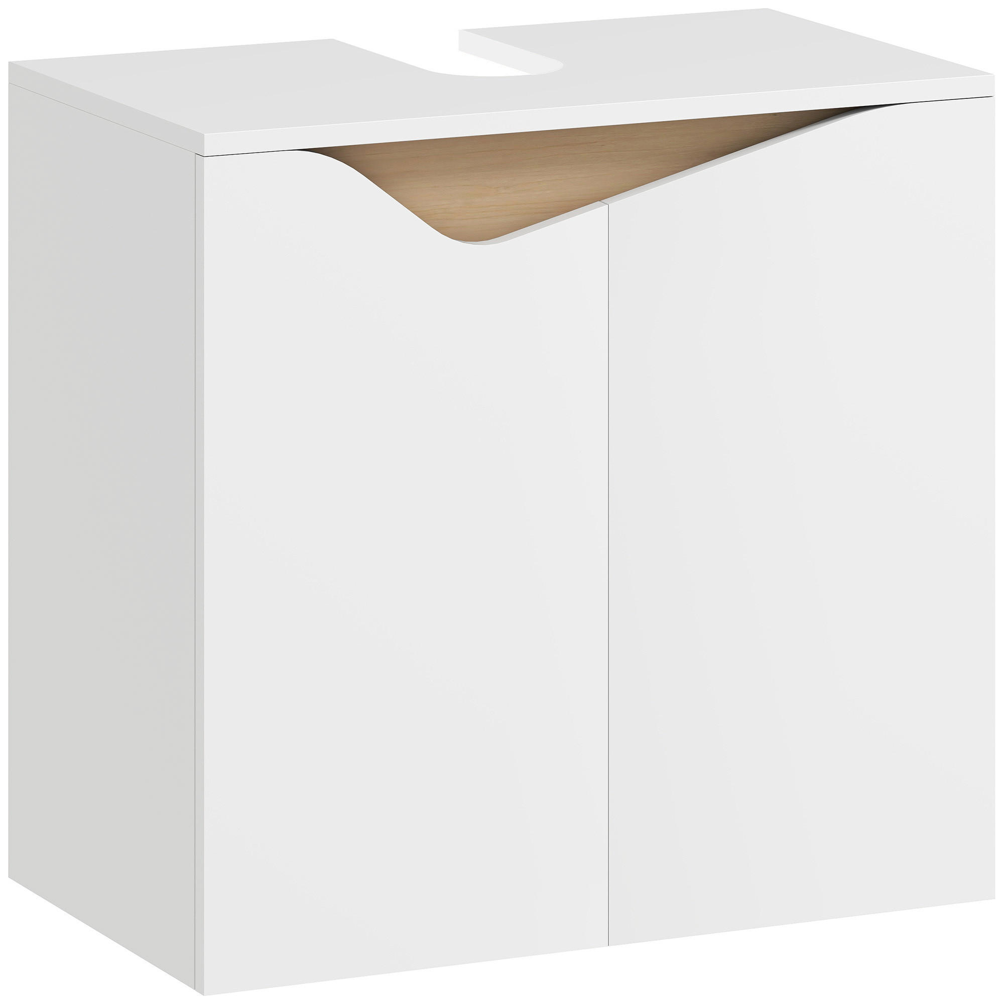 BADEZIMMERSCHRANK Weiß 35.0/60.0/57.9 cm - Weiß, Holzwerkstoff (60/57.9/35cm)