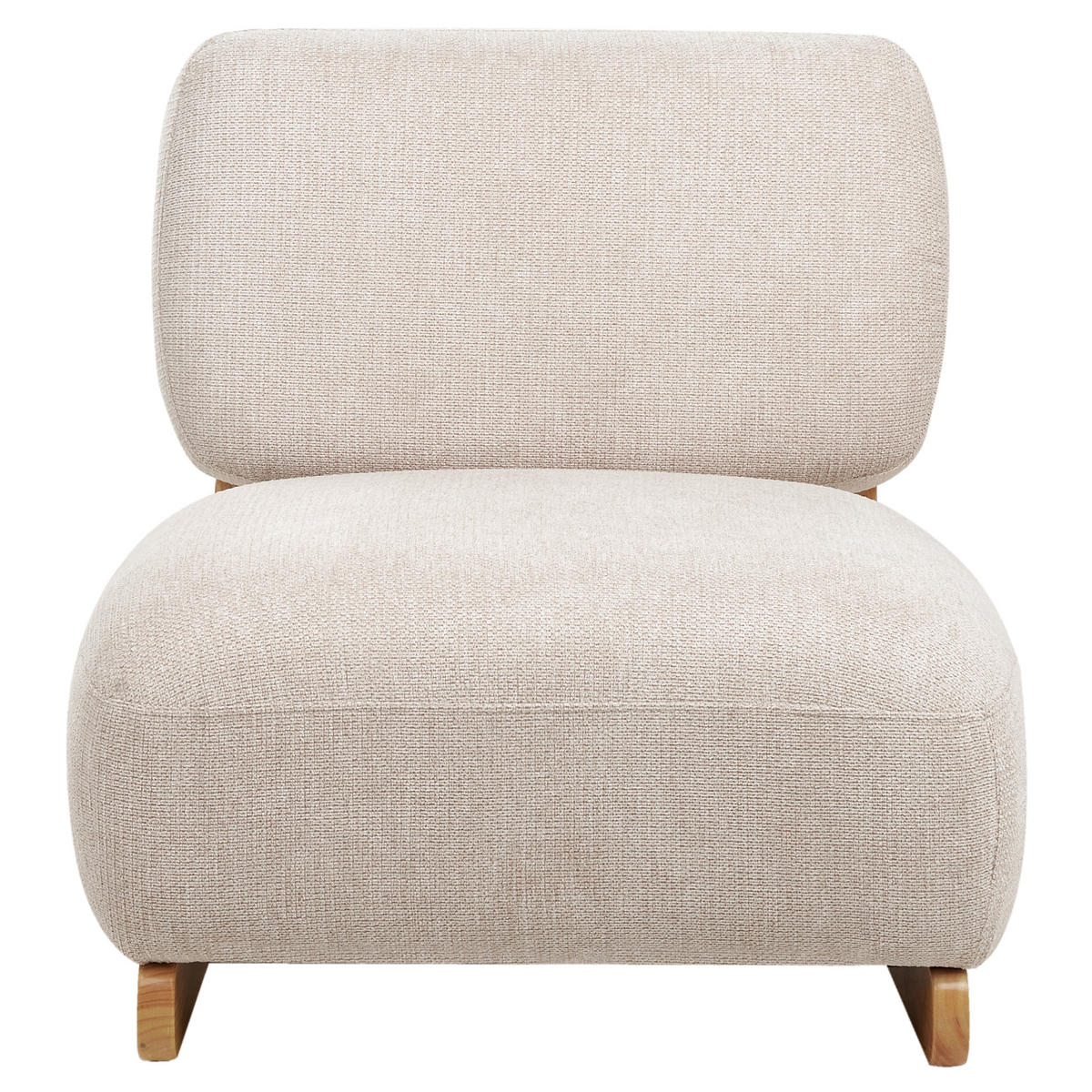 SESSEL Stoff Hellbeige Kokkola - Beige, Textil (66/71/79cm) - Beliani