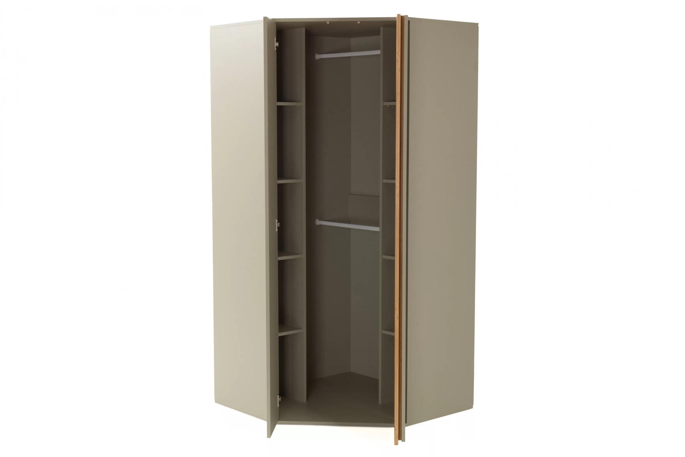 KINDERECKSCHRANK LIBU 02 zweitürig 95/95/195 in Eukalyptus / Baltic Düne Eiche - Alteiche/Eukalyptusholzfarben, Holzwerkstoff (95/195/95cm) - Deine Möbel 24