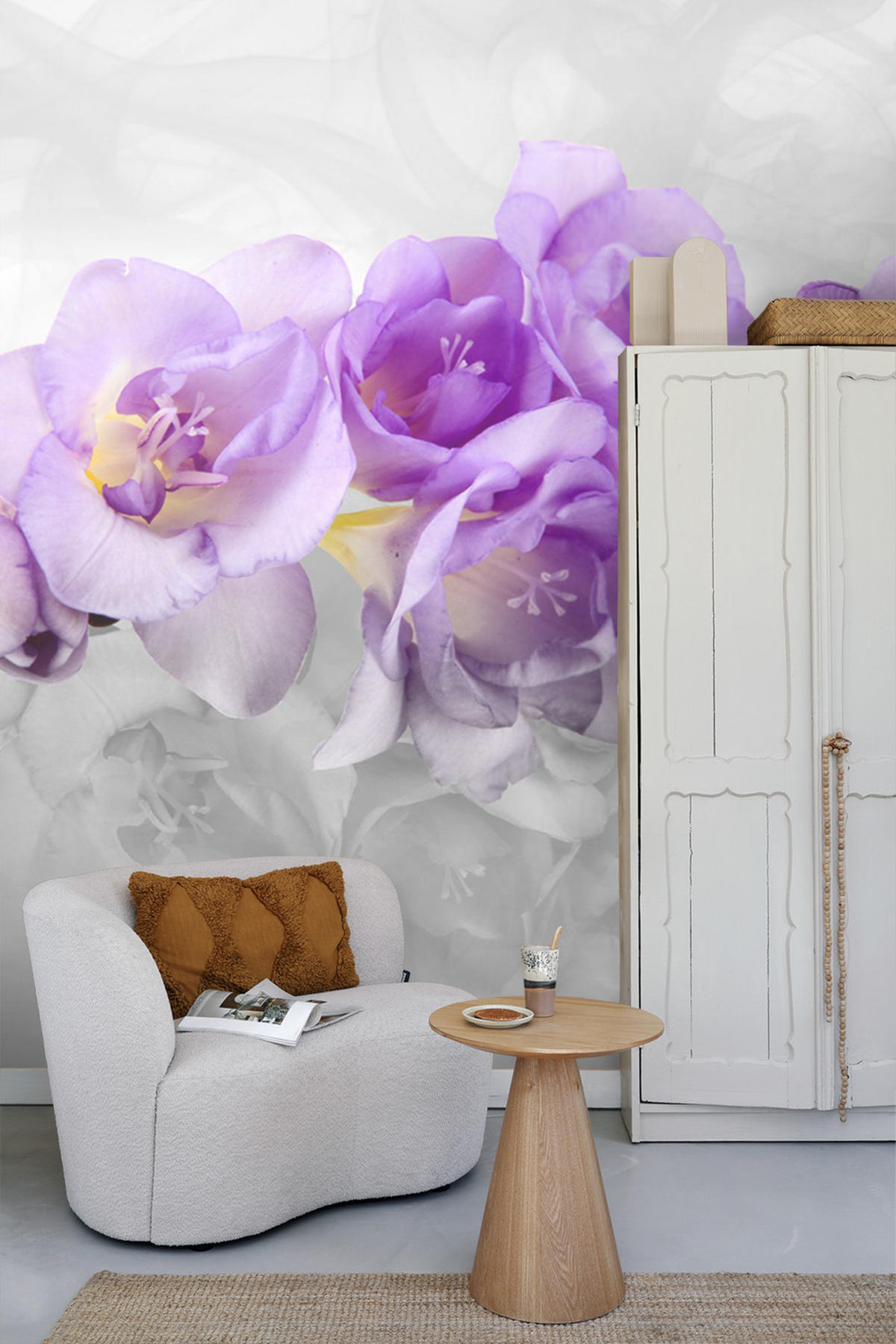 FOTOTAPETE Blumen 375 x 270 cm - Lila, Papier (375/270cm) - Sanders & Sanders