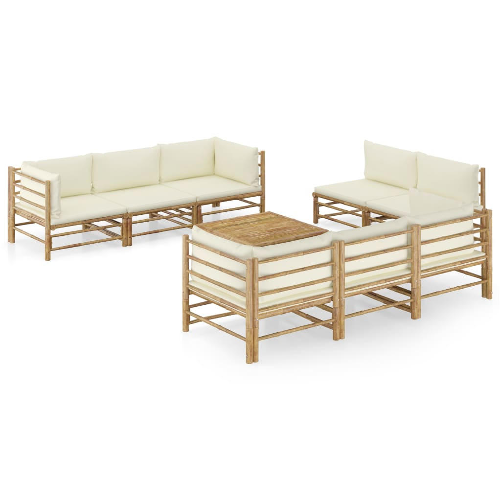 GARTENSET Resch 9-teilig - Weiß, Naturmaterialien - Nettlife