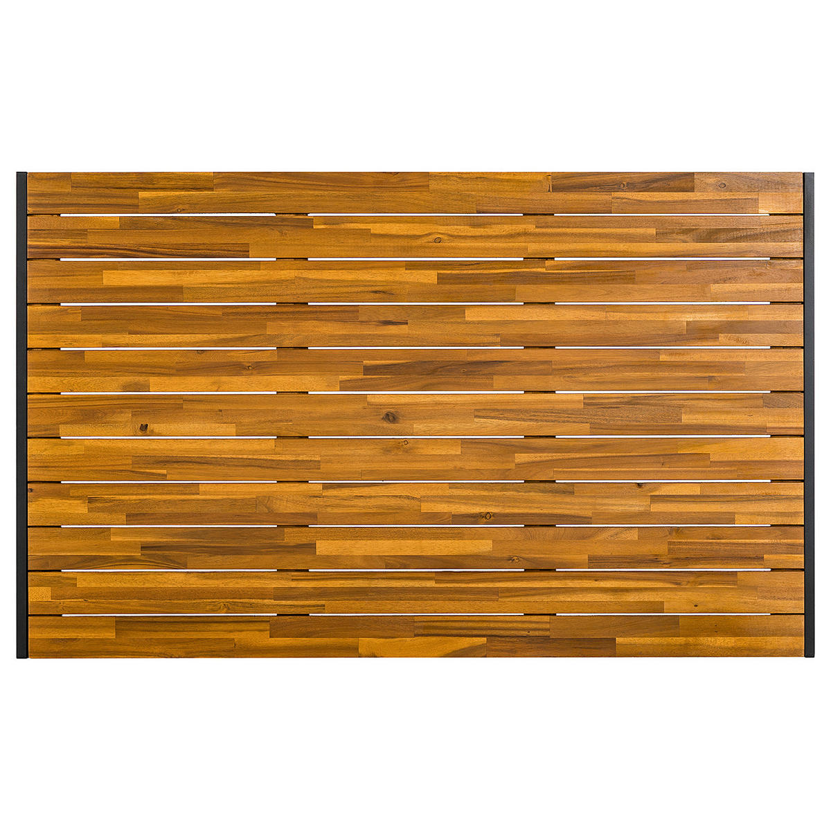 GARTENTISCH - Akazie massiv / Aluminium - Schwarz/Braun, Holz (90/150/73cm) - home24