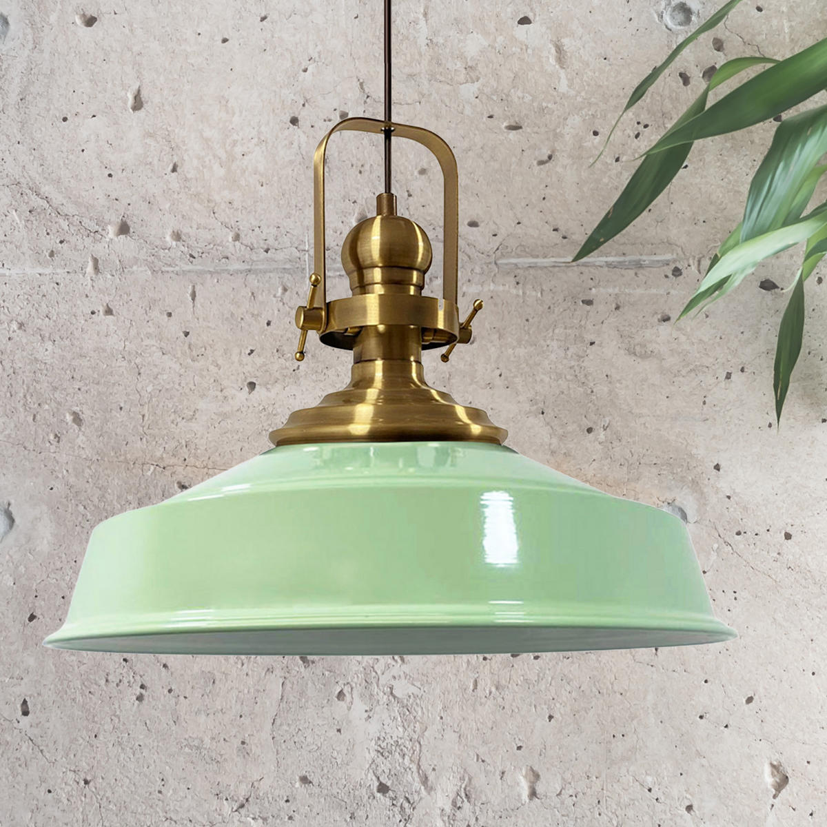 PENDELLEUCHTE Asletl 41/38 cm - Mintgrün, Metall (41/38cm) - Bamyum