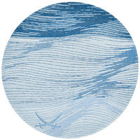 FLACHWEBTEPPICH Keitum 100x100 cm - Blau, Textil (100/100cm) - Sansibar SYLT