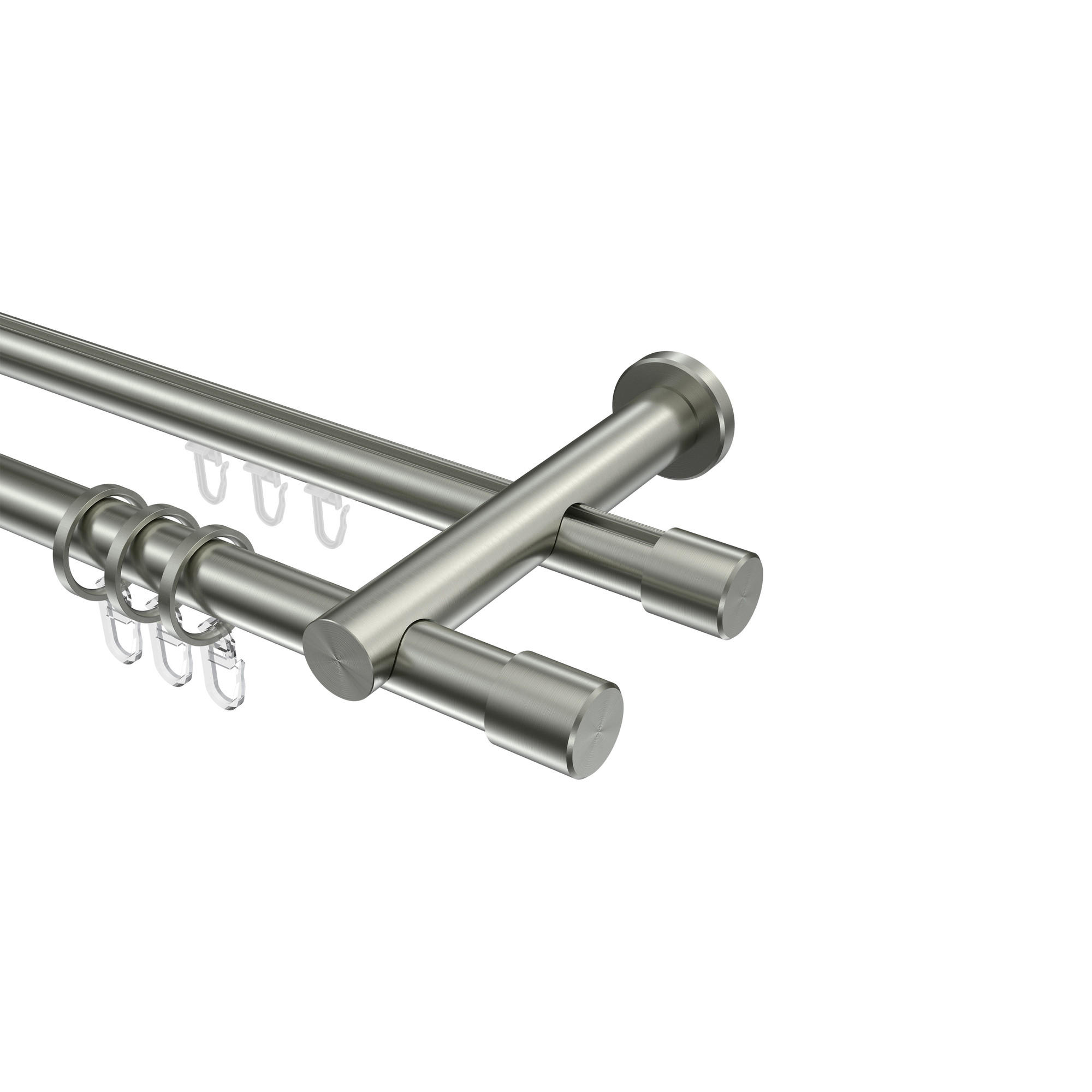Interdeco Gardinenstange Edelstahl 260 cm
