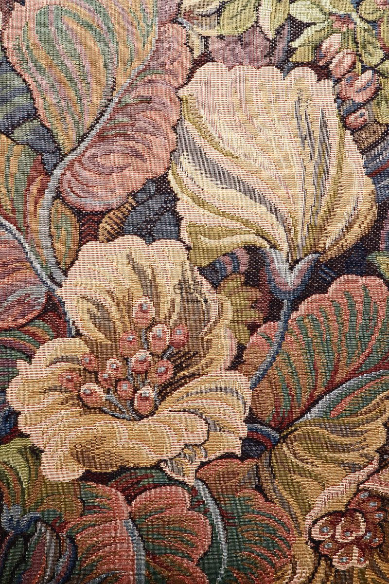FOTOTAPETE gesticktes Blumenmuster 186 x 279 cm - Terracotta, Papier (186/279cm) - ESTAhome