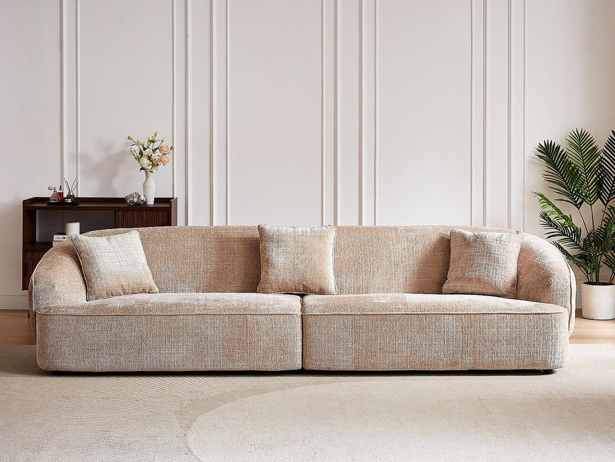 SOFA ohne Schlafmöglichkeit - 4 Personen-Sitzer - Stoff - Beige - - Beige, Textil (320/80/108cm) - Vente-Unique